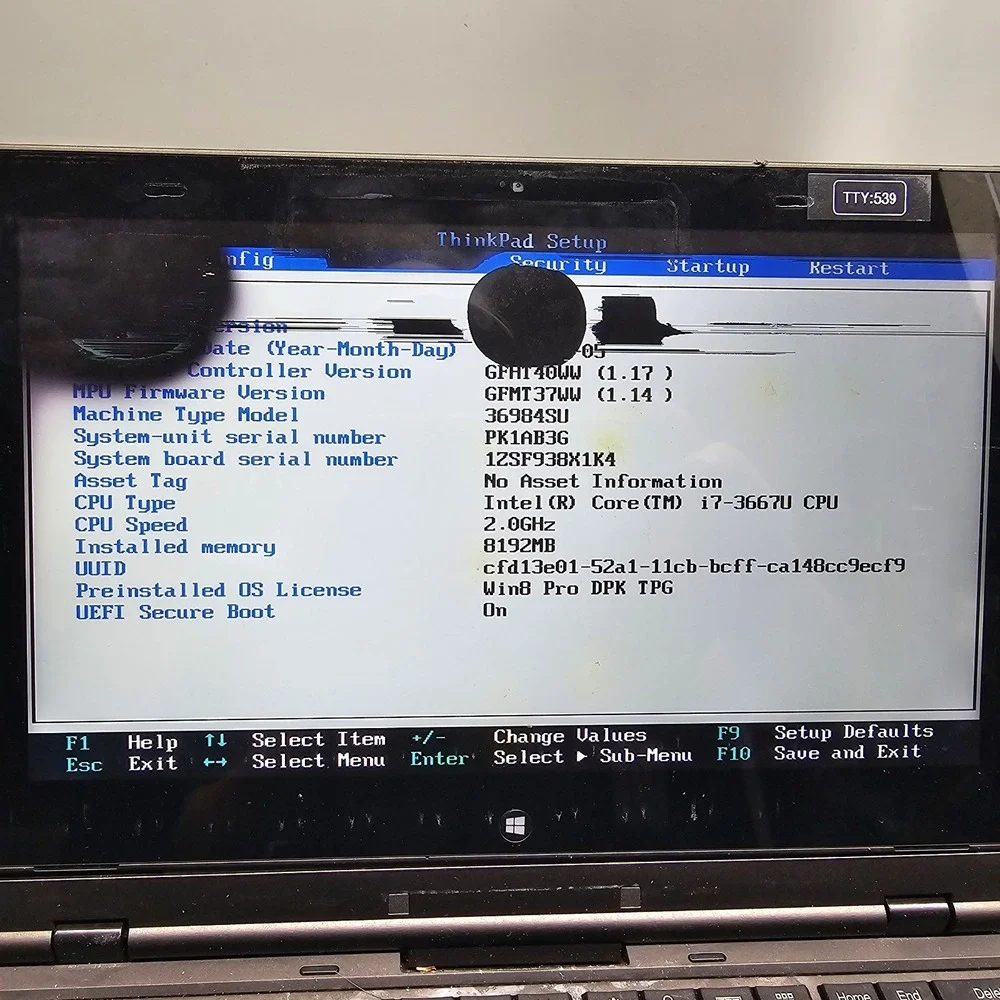 Lenovo ThinkPad windows 8, 2013, unknown specs. for parts. no returns. #1